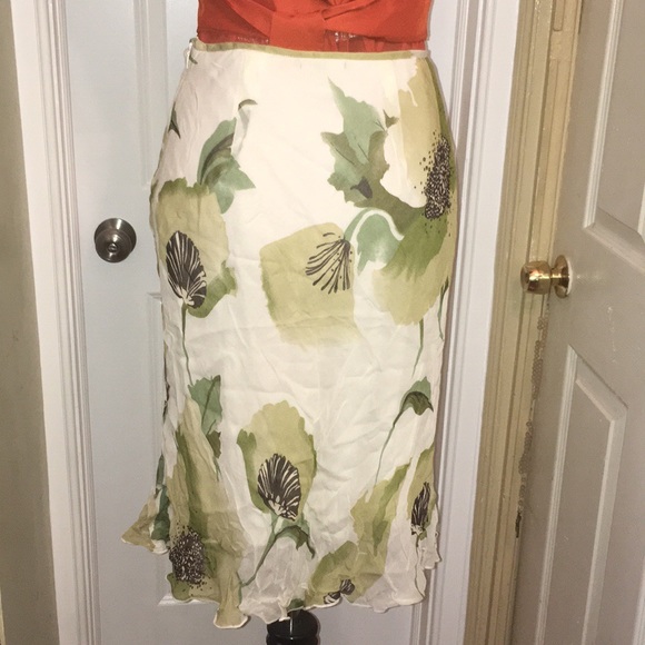 🍂🍁 Fall VTG H&M Floral Chiffon Slip Skirt Sz 4 - Picture 3 of 8